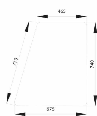 Pièces agricoles - Tracteur pièce adaptable - Vitre de porte sup.