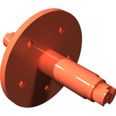 Pièces agricoles - Pièce divers - Axe de roue étroit soudé-peint-