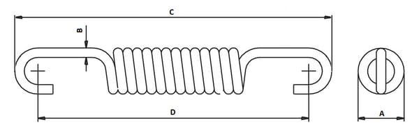 Pièces agricoles - Pièce divers - Ressort de tension 18x4x175mm