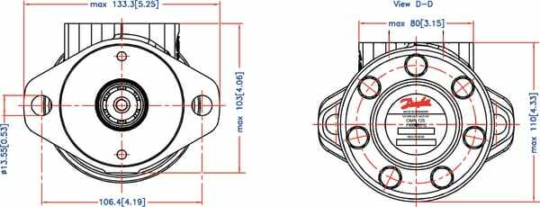 Pièces agricoles - Hydraulique - Moteur Orbit Cardan 1" Z6, WHD