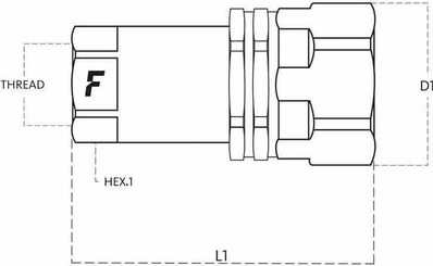 Pièces agricoles - Hydraulique - Coupleur femelle VV 1/2 BSP