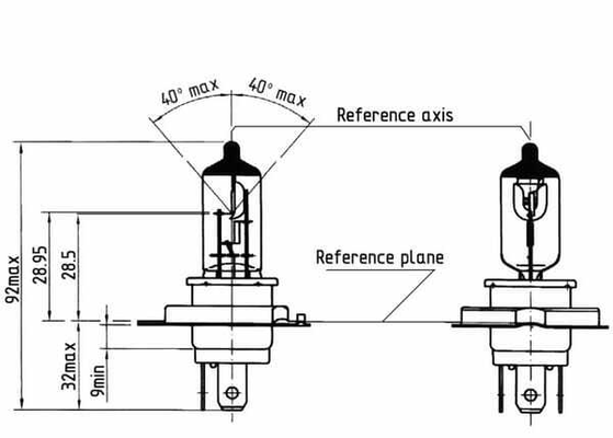 Pièces agricoles - Eclairage - Ampoule 12V H4 40/45W