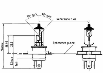 Pièces agricoles - Eclairage - Ampoule 12V H4 40/45W