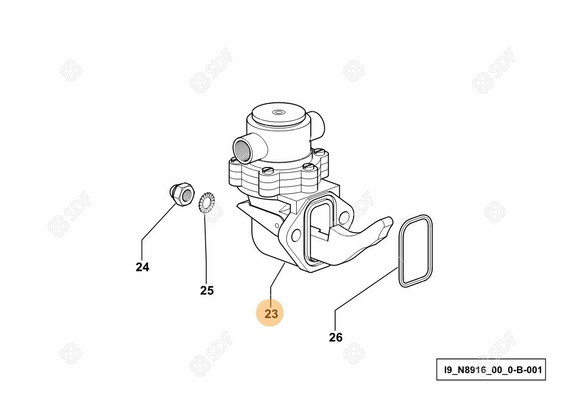 Pièces agricoles - Pieces moteur - POMPE D'ALIMENTATION Deutz-Fahr origine