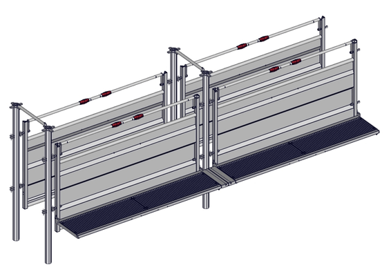 Accessoires et options matériel  - Matériel d'élevage - autre - COULOIR DE CONTENTION FIXE A SCELLER L.6M V2