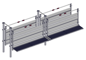 Accessoires et options matériel  - Matériel d'élevage - autre - COULOIR DE CONTENTION FIXE A SCELLER L.6M V2