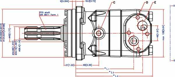 Pièces agricoles - Hydraulique - Moteur Orbit Cardan 1 3/8"Z6