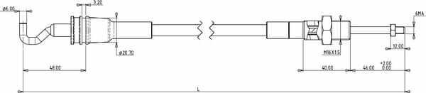 Pièces agricoles - Hydraulique - Câble commande à distance 1,5