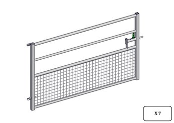Materiels - Accessoires 100Kg-200Kg - PACK DE 7 PORTE HERBAGE SEMI-GRILLAGEE L.2.14M