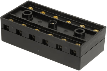 Pièces agricoles - Eclairage - Boîtier à fusibles céramique 6 voies, 12/24V, bornes à vis