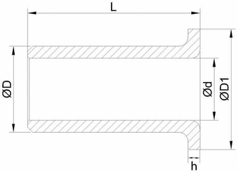 Pièces agricoles - Fasteners - Douille perçage collet 6x10x10