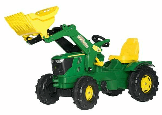 Loisirs - Jouets - Tracteur à pédales avec chargeur frontal, John Deere 6210R, à partir de 3 ans, rollyFarmtrac de Rolly Toys