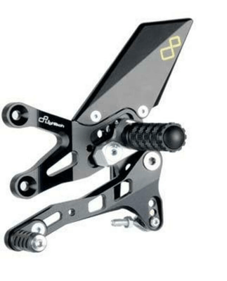 Pièces Quad & Motos - Equipement véhicule - Commandes reculées réglables/repliables LIGHTECH sélection inversée noir Aprilia RSV4