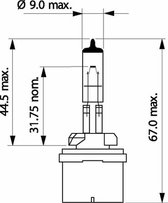 Pièces agricoles - Eclairage - Ampoule H27W/1 - 12V-27W -PG13