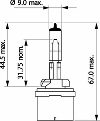 Pièces agricoles - Eclairage - Ampoule H27W/1 - 12V-27W -PG13