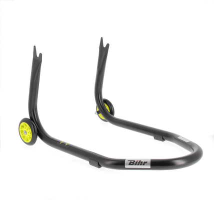 Pièces Quad & Motos - Transport - Garage - Paddock - Béquille arrière BIHR Home Track fixe supports en "V" noir mat roues jaune