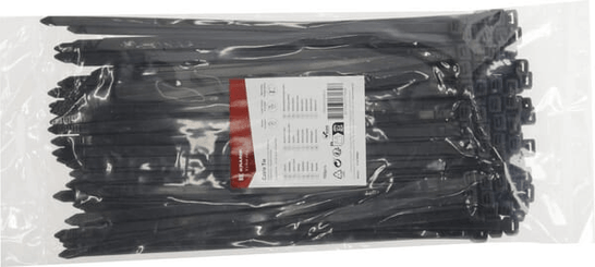 Pièces agricoles - Fasteners - Serre-câble 7.6x300mm, FW noir, 100Pcs