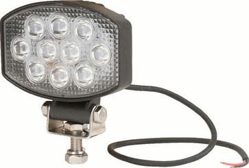Pièces agricoles - Eclairage - Phare de travail LED ovale 15W 1900lm 10/30V, 120x38x80mm faisceau large 10 LED Kramp