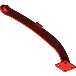 Pièces agricoles - Pièce divers - Axe d’essieu gauche soudé -peint-