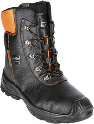 Vêtements et protections - Equipement - Bottes forestières anti-coupure 48, noir/orange, Eco Hunter basic, Luprifex
