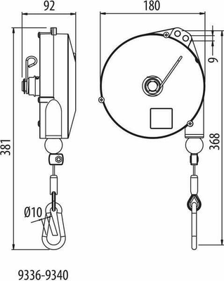 Pièces agricoles - Outils atelier - Equilibreur 10-14kg 2,5m