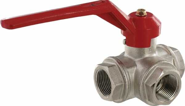 Pièces agricoles - Hydraulique - Vanne bois.sph.3v. T 1" f/f