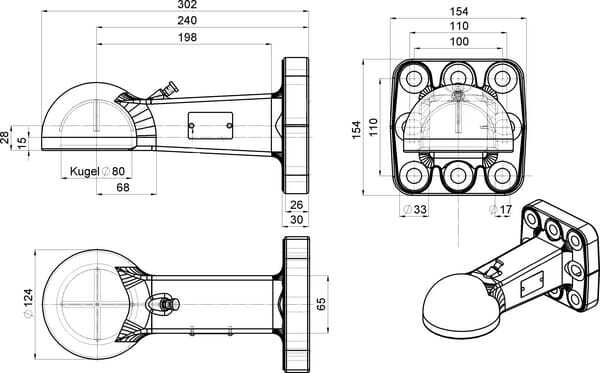 Pièces agricoles - Tracteur pièce adaptable - Anneau d'attelage avec bride verticale K80