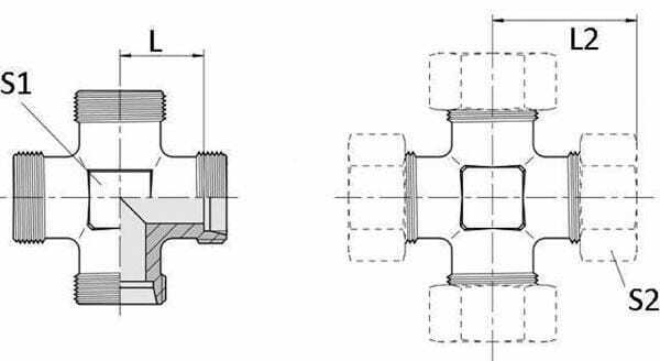 Pièces agricoles - Hydraulique - Croix 8L
