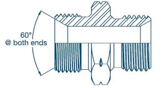 Pièces agricoles - Hydraulique - Adaptateur M/M 3/4 BSP x M33x2