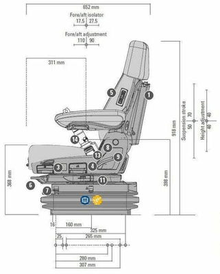 Pièces agricoles - Pièce divers - Siège Maximo XT Evolution Dynamic