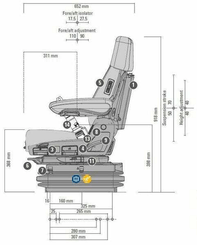 Pièces agricoles - Pièce divers - Siège Maximo XT Evolution Dynamic