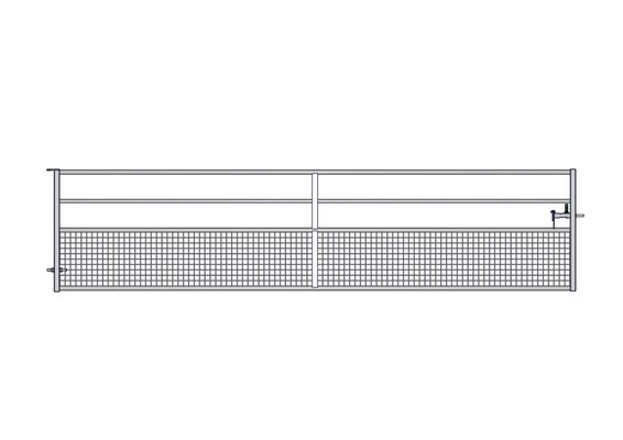 Materiels - Cage de contention - PACK DE 7 PORTE HERBAGE SEMI-GRILLAGEE L.5.13M