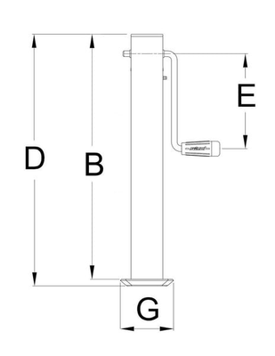 Pièces agricoles - Pièce divers - Béquille avec poignée latérale 70x561mm