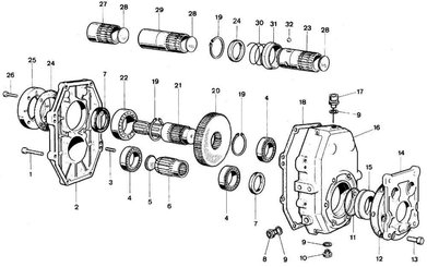Pièces agricoles - Transmission - Boîtier GBU-35-S-1-2.0(AS