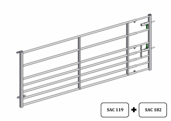 Materiels - Cage de contention - PACK DE 14 PORTES 7 LISSES PETIT BETAIL L.3/4M EMBOITEE