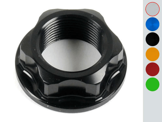 Pièces Quad & Motos - Pièces communes - Écrou de colonne de direction/d'axe de roue arrière LIGHTECH M24x1.5 alu argent