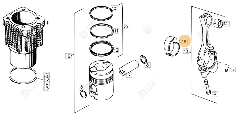 Pièces agricoles - Pieces moteur - COUSSINET