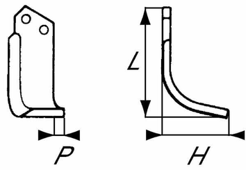 Pièces agricoles - Travail du sol - Lame de fraise g. Ferrari