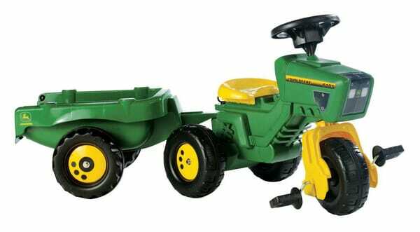 Loisirs - Jouets - Tracteur à pédales avec chargeur frontal et remorque, John Deere, à partir de 2,5 ans, rollyTrac de Rolly Toys