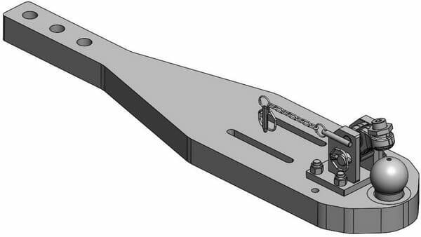Pièces agricoles - Tracteur pièce adaptable - Barre d'attelage renforcée K80® Deutz TTV 9290, 9310, 9340