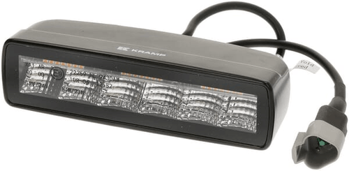 Pièces agricoles - Eclairage - Lampe de travail indirecte LED, 30W, 2880lm, rectangulaire, 12/24V, blanc/orange, 157x49,7x60mm prise Deutsch, faisceau étroit,