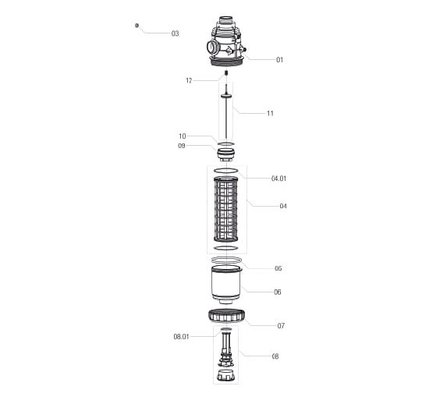 Pièces agricoles - Pièce Pulvérisateur - Filtre d'aspiration 2" autonettoyant LT 50 mesh