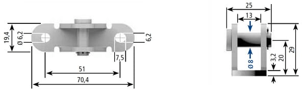 Pièces agricoles - Pièce divers - Support pour ressorts à gaz et amortisseurs