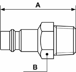 Pièces agricoles - Pièce pneumatique - Racc. rap. filet mâle BSP 3/8"