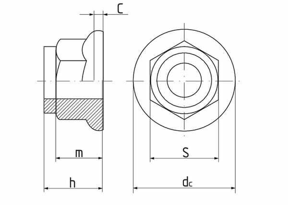 Pièces agricoles - Fasteners - Écrou bride DIN6926 M10 acier zingué Classe 8 Kramp