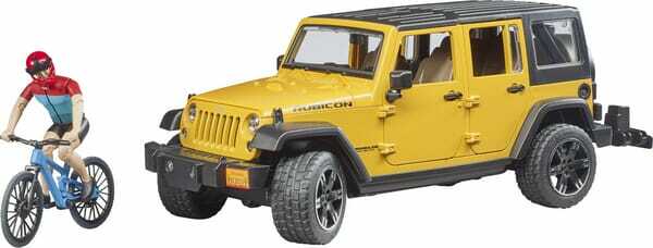 Loisirs - Jouets - Jeep Wrangler rubicon unlimited avec 1 VTT et cycliste