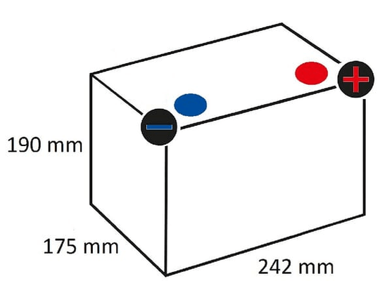 Pièces agricoles - Eclairage - Batterie 12V 60Ah 640A Bleu Dynamique EFB VARTA