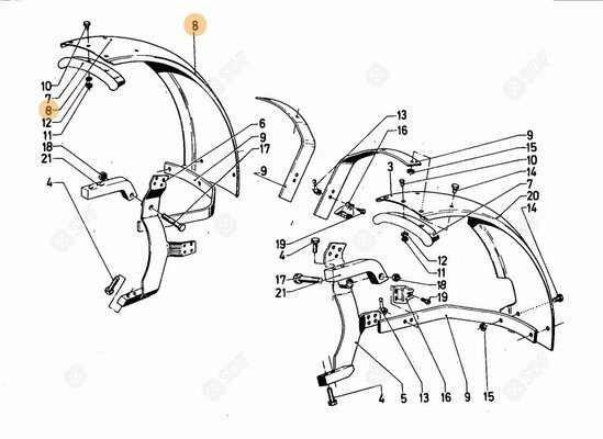 Pièces agricoles - Cabine et structure - TOLE