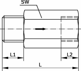 Pièces agricoles - Pièce pneumatique - Clapet anti-retour 1/8"
