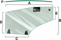 Vitre de porte gauche